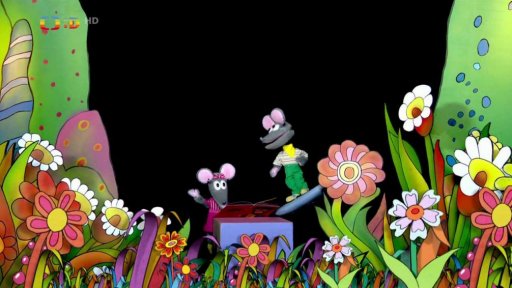 Tryský si čte knihu Rýmovačky opičí od M.Míkové, Tryskáček se k ní přidá