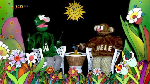 Jů kouzelnickou hůlkou začaruje nerado Hele, to ji pak nechá raději zmizet