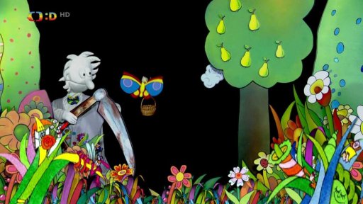 Pip chtěl vyčarovat strakatou kozu, ale spletl se a je z toho strakatá kosa.