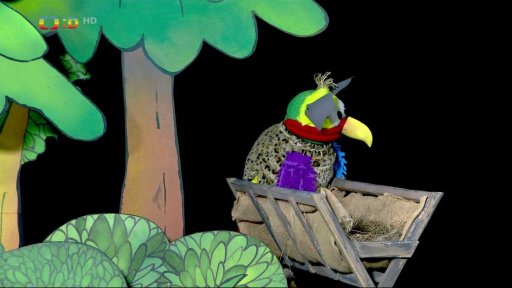 Muf se převlékl za prazvláštní zvířátko a láká z Jůheláků cukrlata.