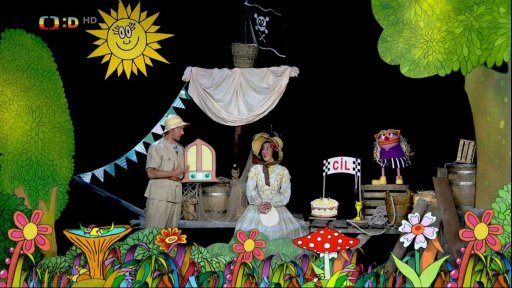 Fámula komentuje šnečí závody, Pipeta s Polapilem a medailičkou nedočkavě vyhlížejí šneka Jendu Dlouhou stopu.