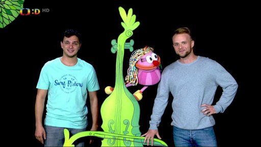 Fámula se shání po Mufinkantech, ti se náhle objeví a zpívají píseň Tak jsem tady, hudba a text Vlasta Redl