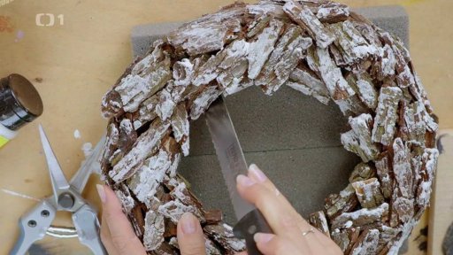 Podzimní věnec z kůry