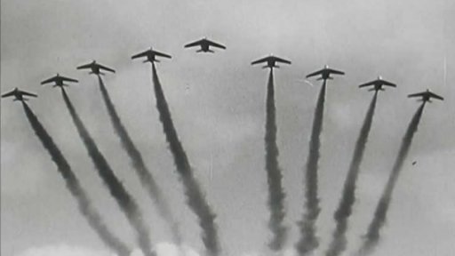 Kouřová variace anglické letky "Rudé šípy"