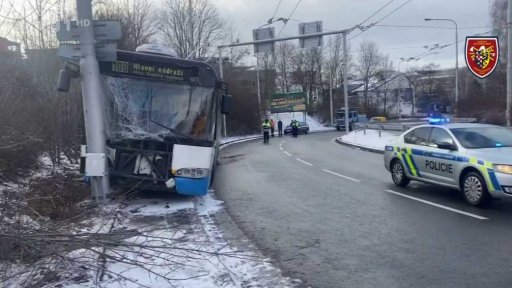 Nehoda trolejbusu v Ostravě