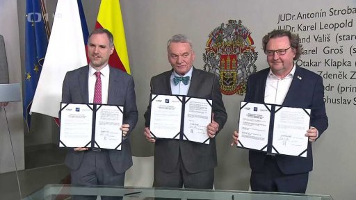 Podpis koaliční smlouvy v Praze