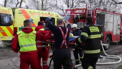 Požár bytu v Paskově