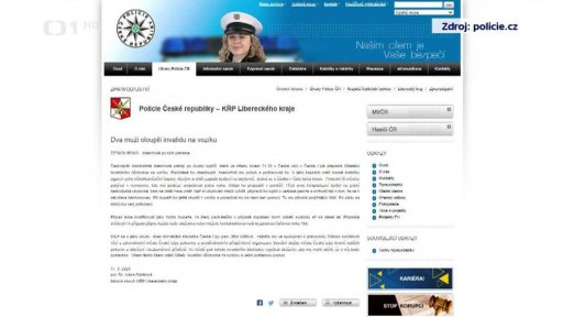 Přepadení devět a šedesátiletého invalidy na vozíku