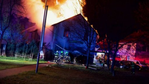 Požár rodinného domu v Olomouci-Chválkovicích