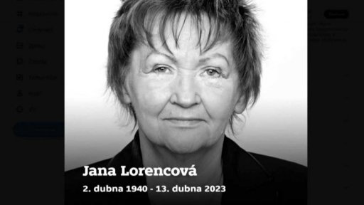 Zemřela Jana Lorencová