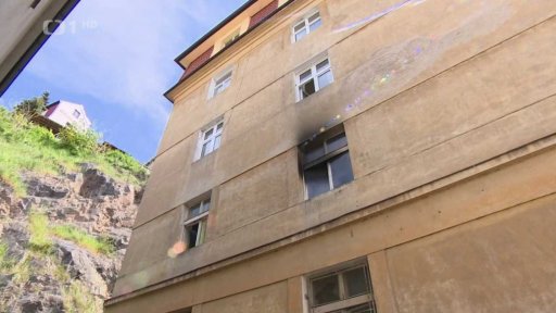 Vyhořelé domy v Táboře