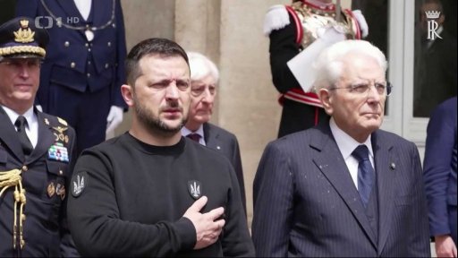 Ukrajinský prezident v Itálii