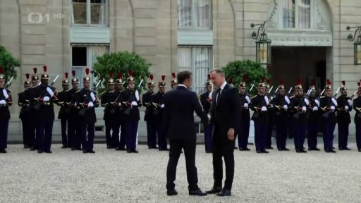 Jednání Macrona s Dudou a Scholzem