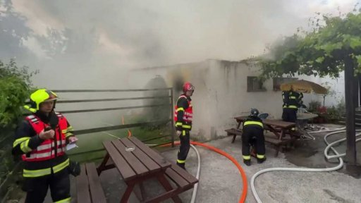 Požár střelnice v Praze-Sedlci