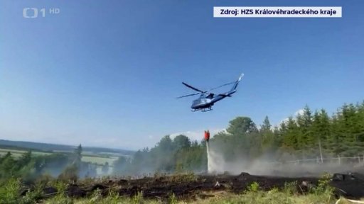 Hoří les na Jičínsku