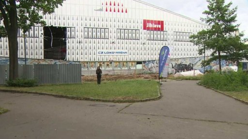 Demolice Horáckého zimního stadionu v Jihlavě