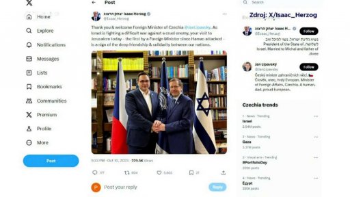 Ministr Lipavský navštívil Izrael