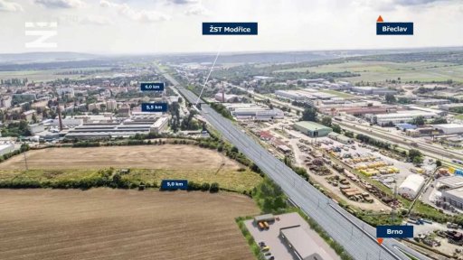 Vysokorychlostní trať na jižní Moravě