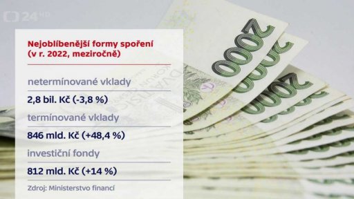 Úspory českých domácností v loňském roce vzrostly