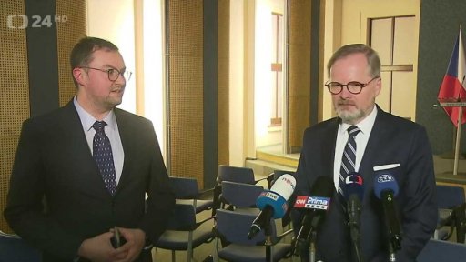 Brífink po jednání Fialy se Zemanem v Lánech