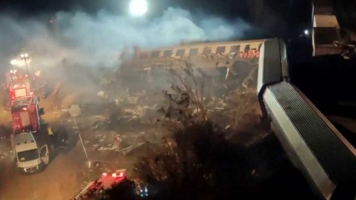 Tragická železniční nehoda v Řecku