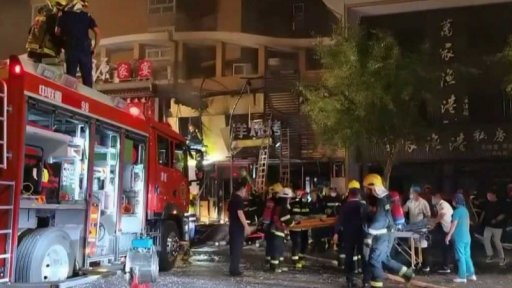 Požár na severozápadě Číny