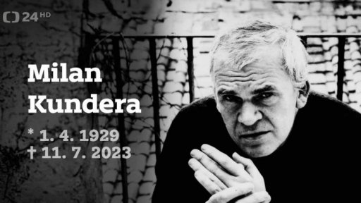 Lidé se loučí s Milanem Kunderou