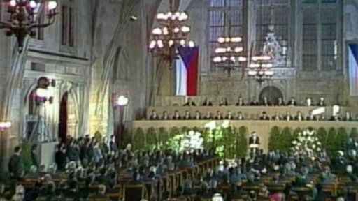 Oslavy samostatné existence českého státu ve Vladislavském sálu (1993)