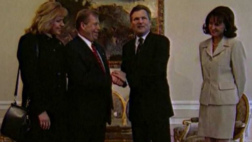 Rozloučení polského a rakouského prezidenta s V. Havlem před koncem mandátu (2003)