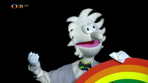 Blíží se Medard, a tak Pip oprašuje duhu a povídá si s Otylkou, Muf toho využije, přiblíží se ke stroji na vítr a nenápadně zmáčkne páku.