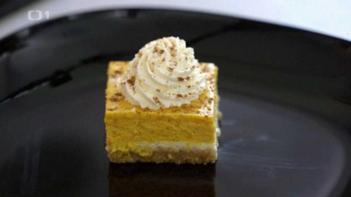 Dýňový „cheesecake“ řezy