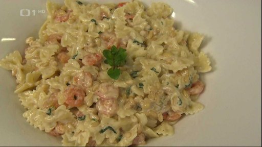 Krevety s těstovinami