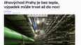 Výpadek dodávek tepla a teplé vodyv Praze