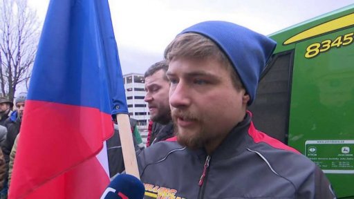 Protest zemědělců na Liberecku