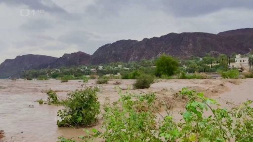 Záplavy v Dubaji a Ománu