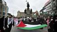 Propalestinská demonstrace v Praze
