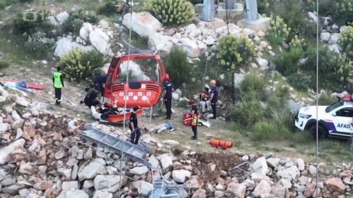 Tragický pád lanovky v Turecku