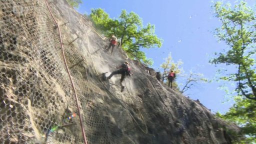 Zabezpečení skály u Brošova