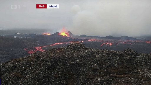 Výbuchy sopky na Islandu