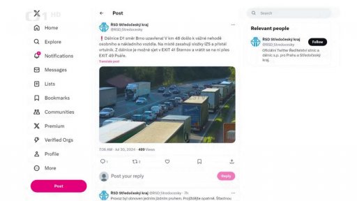 Dopravní kolaps na D1 a D7