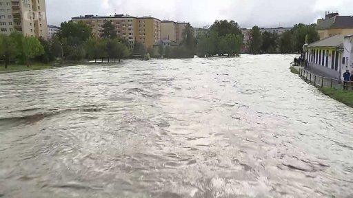 Extrémní povodeň na severu Moravy