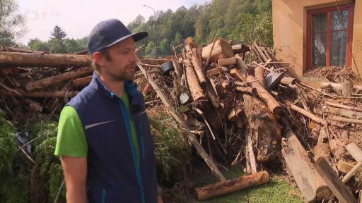 Úklid po povodni v Jeseníku