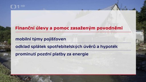 Mimořádná pomoc pro zasažené povodněmi