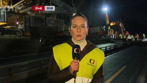 Omezení na D10 u Brandýsa nad Labem