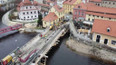 Bourání mostu v Českém Krumlově