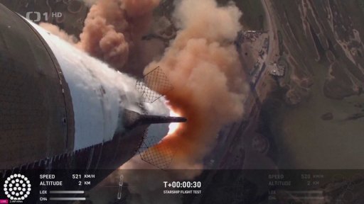Testovací start rakety Starship