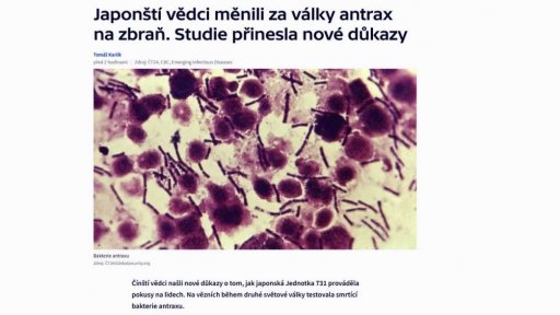 Důkazy o japonských pokusech za 2. světové války