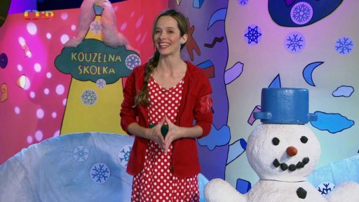 Lucka staví sněhuláka + knížka na čtení + rozloučení