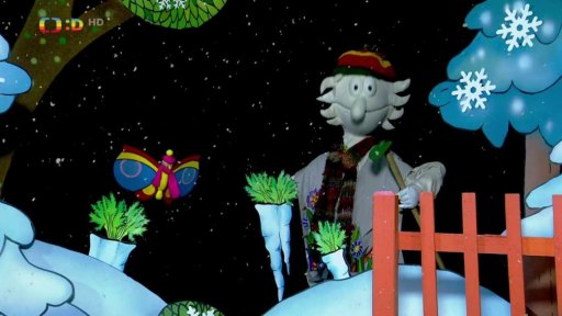 Otylka si myslí, že Pip pěstuje mrkve, on přitom pěstuje rampouchy a poučí ji, že rampouchy je potřeba pořádně zalévat.