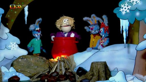 Z Jazzajíců jsou pro změnu Zajdozubci a dělají si choutky na Haryho, vlákají ho do kotle s vodou a chtějí si ho uvařit.